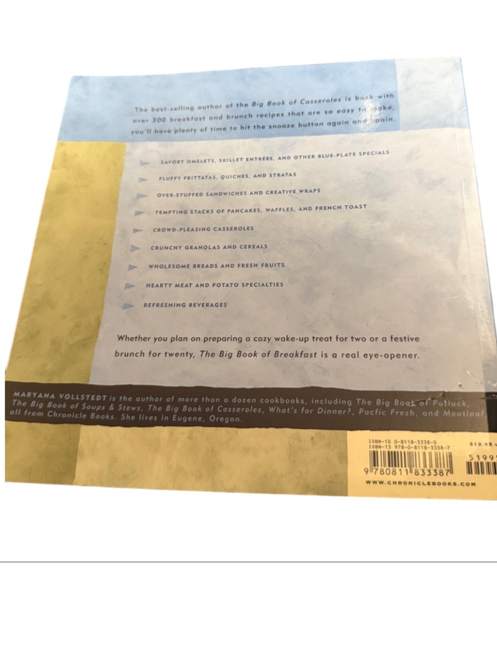 Chronicle Books Breakfast Cookbook - Blue and Yellow Cover - Picture 3 of 3